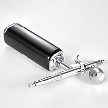 high air Flow Cordless Airbrush Kit, Wireless Portable Air Brush Compressor, Rechargeable Mini Air Brush, Handheld Airbrush Gun for Barber, Model Painting, Nail Art, Makeup, Tattoo(black)