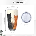 thumbnail image 4 of Uemuo Four Cats Watching Rain Print Travel Coffee Mug ,20oz Double-walled Car Cup ,Stainless Steel Insulated Tumbler Leak-proof Travel Cup Reusable Straw Car Cup-Without Straw, 4 of 8