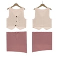 thumbnail image 5 of FLMEI Womens 2 Piece Outfits Summer Sleeveless V Neck Tank Tops and Knitted Half Skirt Sets Solid Colour Casual Suit S-XL, 5 of 9