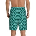 thumbnail image 3 of Bixox Men's Aquamarine Glitter printed lightweight casual shorts, soft sleep shorts with pockets., 3 of 7
