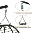 thumbnail image 6 of uhomepro Resin Wicker Hanging Egg Chair with Cushion and Stand, UV Resistant Outdoor Patio Hanging Egg Chair with Steel Frame, Heavy Duty Swing Chair Backyard Relax with Headrest Pillow, Khaki, 6 of 12