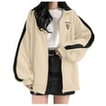 thumbnail image 3 of Sudadera de Moda Gibobby Sudadera con Capucha y Cremallera Mujer Beige XXL, 3 of 4