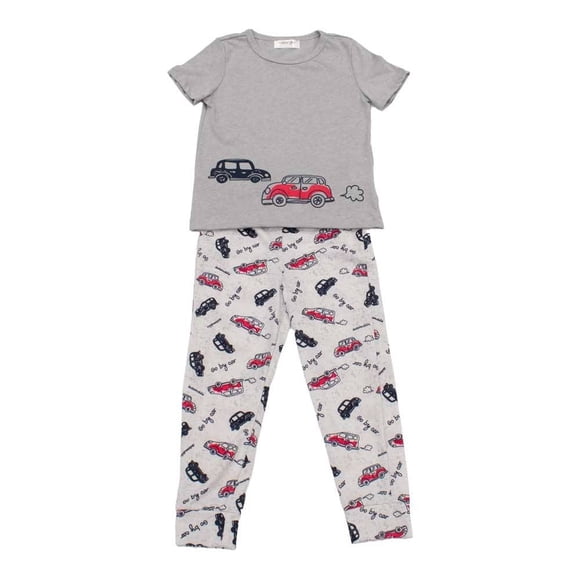 Pijama George para Niño Diseño de Carros Gris 2 Piezas Talla 3X