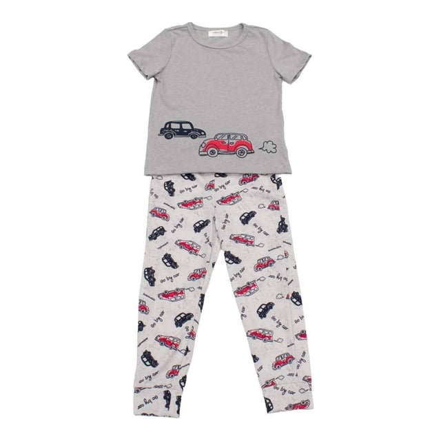 Pijama George para Niño Diseño de Carros Gris 2 Piezas Talla 3