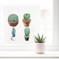 thumbnail image 6 of 4 Styles 6.3 Inch Desert Cactus Window Decals Static Plant Glass Sliding Door Sticker Clings Waterproof Vinyl Film Spring Bedroom Bathroom Decals for Prevent Birds Dogs Pets Strikes, 6 of 9