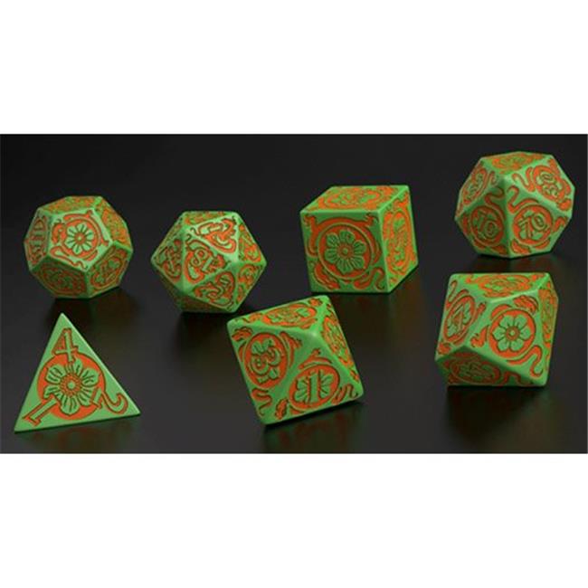 Q-Workshop Pathfinder Jade Regent Dice Set – 7 Polyhedral Dice For RPG Board Games - View #2