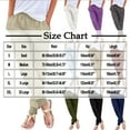 thumbnail image 3 of Womens Cotton Linen Sweatpants Fashion Solid Color Loose Comfy Drawstring Elastic Waist Wide Leg Pants with Pocket Coffee X-Large, 3 of 6