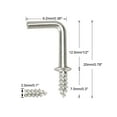 thumbnail image 2 of 30pcs Cup Hooks Screw-in Wall 1/2 Inch Metal Thread Square Hooks Great for Indoor Outdoor Hanger Silver Gray, 2 of 4