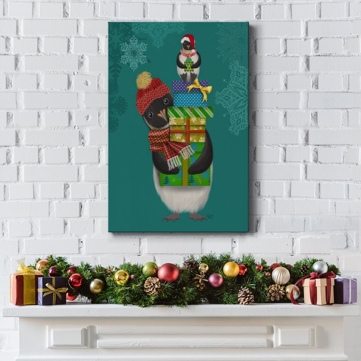 Christmas Penguin Gifts- Gallery Wrapped Canvas