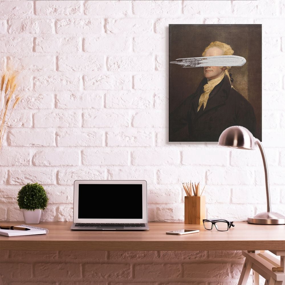 Stupell Industries Paint Censored Hamilton Portrait Classical Design Designed by Jennifer Goldberger
