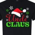 thumbnail image 4 of Inktastic Uncle Claus with Christmas Santa Hat and Snowflakes T-Shirt, 4 of 5