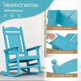 thumbnail image 6 of Dycanpo Outdoor Rocking Chairs Set of 4,for Backyard/Patio/Garden,HDPS-Sky Blue, 6 of 7