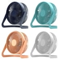 thumbnail image 3 of USB Desk Fan, 1 Speed Strong Airflow, 6 Inch Portable 90° Rotate Quiet Cooling, Small Personal Table Fans for Bedroom Home Office Travel Sky Blue, 3 of 3
