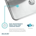thumbnail image 4 of Elkay ELUHAD281655PD Lustertone Undermount 30-1/2 in. x 18-1/2 in. Single Bowl ADA Sink w/ Perfect Drain (Stainless Steel), 4 of 11
