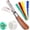 Garden Knife, variant on Garden Grafting Knife, Curved & Straight Garden Knife Blade, Tree Grafting Kits Including Grafting Tapes Plant Labels for Plant Branch Vine Fruit Tree Cutting