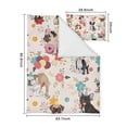 thumbnail image 5 of Dogs with Party Hats and Flowers Duvet Cover and Pillowcase Set for Single Bedding, Bedroom Accessories for Kids Teens, 5 of 5