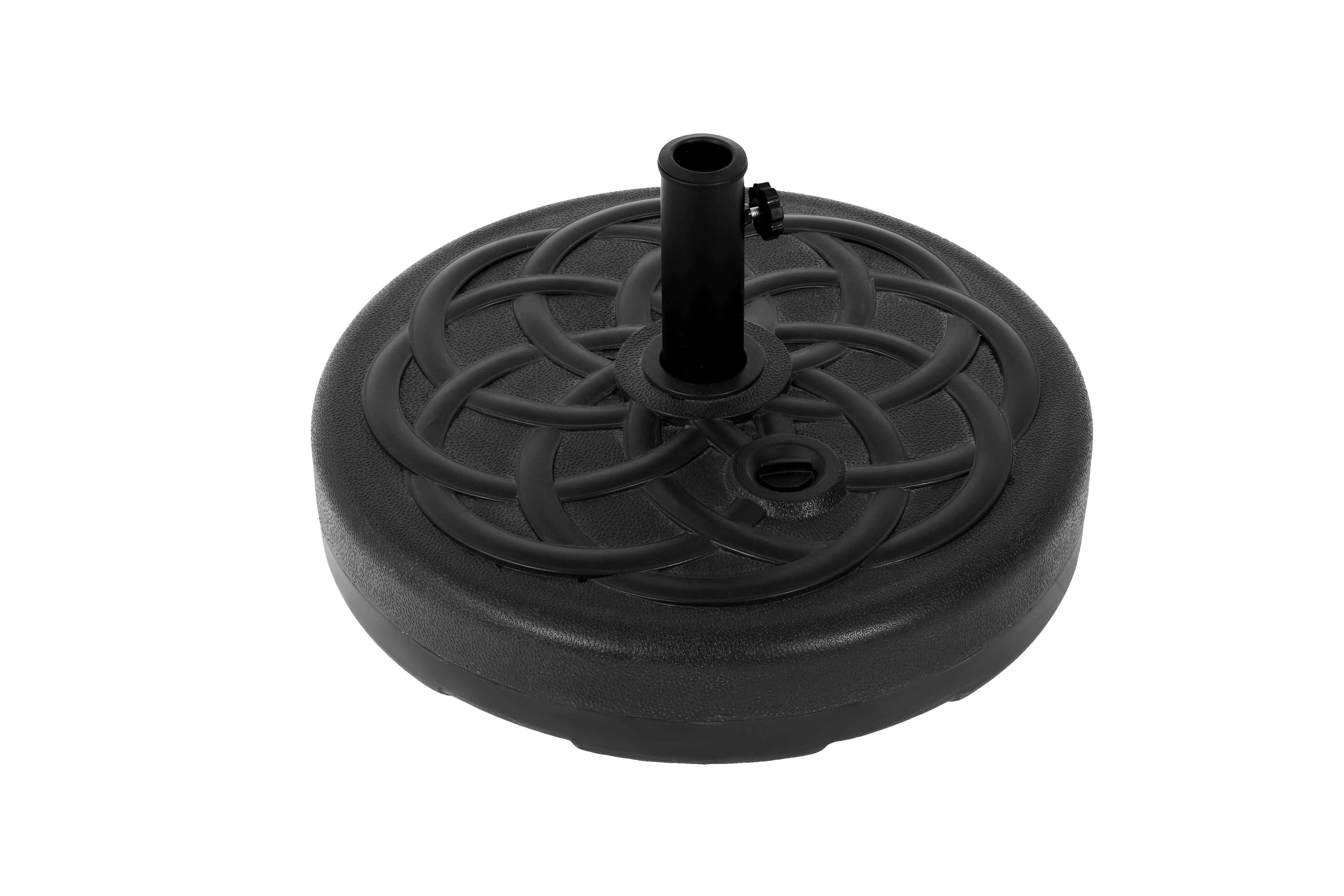 Extra Large Outdoor Umbrella Base Fillable with Water or Sand, Heavy Duty Stand for Patio and Cantilever Umbrella, Black