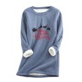 thumbnail image 2 of Tenue d'Hiver pour Femmes et Mode Décontractée d'Hiver, Pull en Peluche Chaud Imprimé de Noël, Manches Longues, Col Rond, Tenues de Rentrée pour Femmes en Solde, 2 of 5