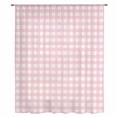 thumbnail image 2 of Pink Buffalo Plaid Sheer Curtains 84 Inches Long, Farmhouse Pink White Checkered Light Filering Curtains, Breathable Simi Curtain Privacy Drapes for Living Room Bedroom Lightweight Window Treatment, 2 of 9