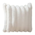 thumbnail image 2 of PONPRNGY 1Pc Faux Fur Plush Decorative Throw Pillow Covers 17x17 Inch, Luxury Striped Cushion Cases Soft Fluffy Accent Pillowcases for Sofa, Couch and Bed, 2 of 6