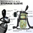 thumbnail image 2 of Avocado 64 Oz Water Bottle with Measurements - BPA Free Leakproof Sport Large Plastic Water Bottle with Straw & Time Marker & Insulated Neoprene Holder Carrier Bag Great Gift for Women Men, 2 of 7