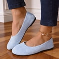 thumbnail image 5 of UDAUDU Womens Ballet Flats Slip On Comfortable Walking Ballerina Shoes Ladies Cute Lightweight Flat Shoes Pumps Low Wedge Shoes Blue, 5 of 6