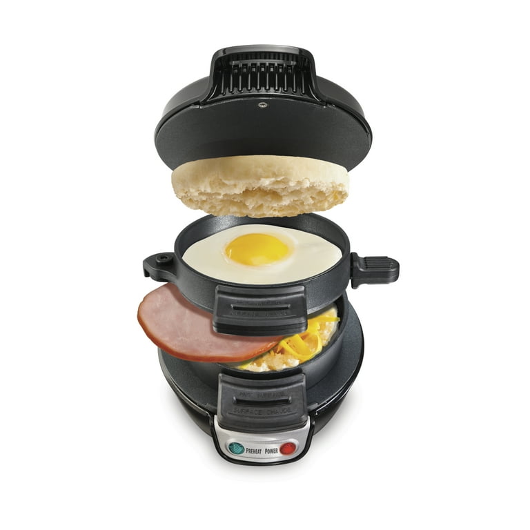 Breakfast Sandwich Maker with Egg Cooker Ring Customize Ingredients 