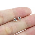 thumbnail image 4 of QQTDFG 925 Sterling Silver Tiny Skull Skeleton 3x4mm Post Stud Earrings A1138-default, 4 of 7