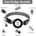 thumbnail image 3 of Cat Collar Airtag Holder,Reflective Waterproof Cat Collar with Bell,Airtag Holder Width 0.4 inch, Adjustable Strap with Breakaway Safety Buckle for Kitten Cats Pets Puppy Grey, 3 of 5