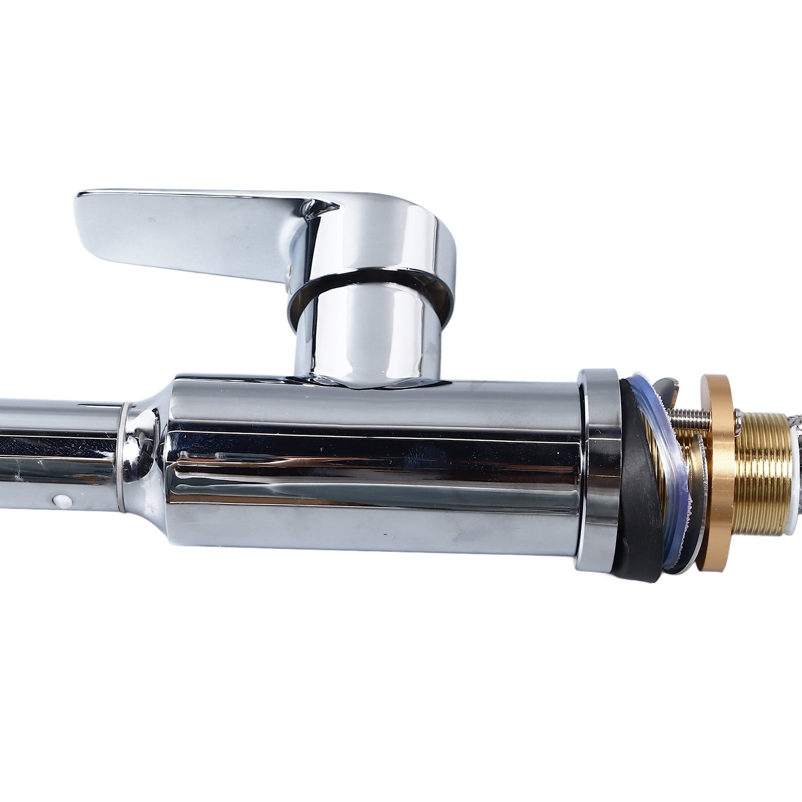 BIMZUC Kitchen Faucet with Pull Down Sprayer Stainless Steel 360 Degree Rotation Single Handle Sink Mixer Tap for Laundry Bathroom Commercial Farmhouse RV Utility Sink High Arc