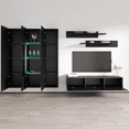 thumbnail image 3 of Wall Mounted Floating Modern Entertainment Center Fly C, Black, C5, 3 of 4