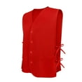 thumbnail image 5 of TopTie Two Pockets Volunteer Vest Supermarket Cobbler Apron Vest-Red-M, 5 of 7