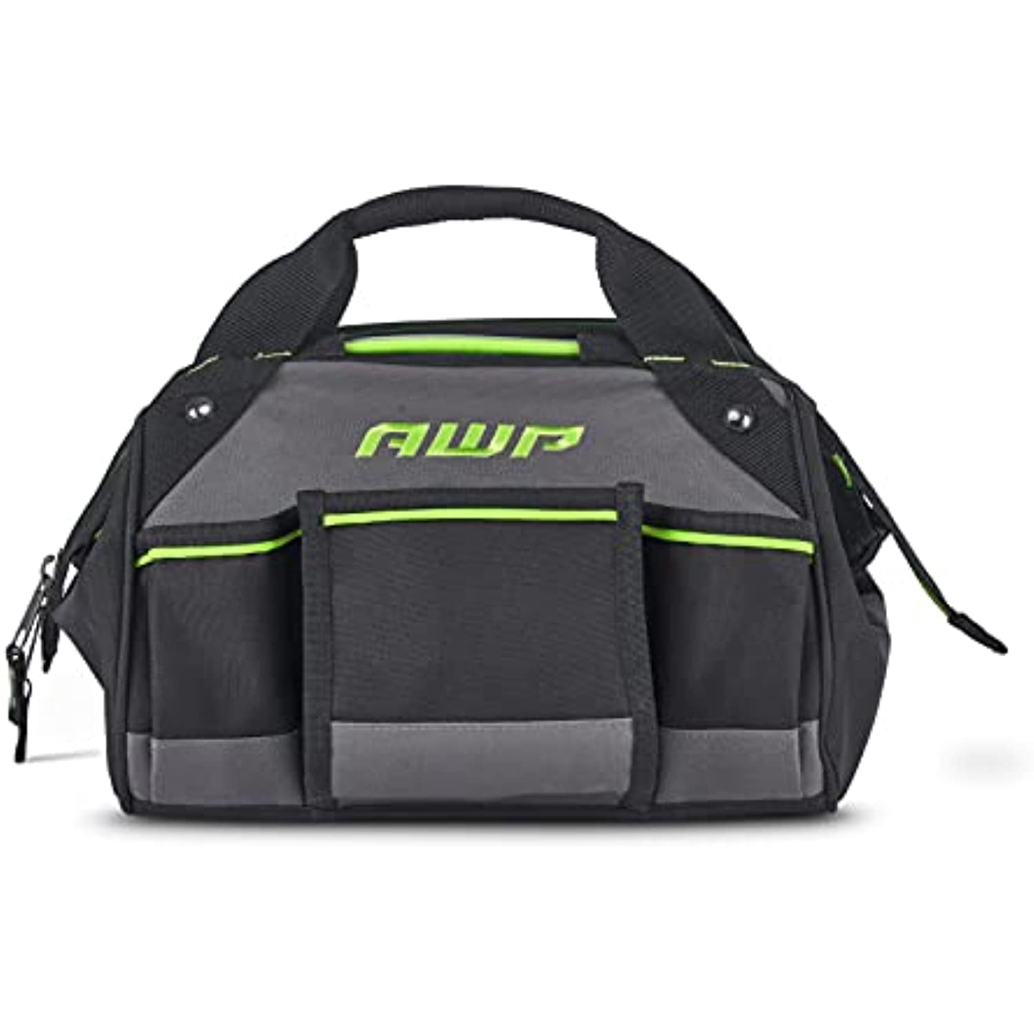 AWP 12 Inch TrapJaw Tool Bag with Spring-Loaded Technology and Lockable Pull Handles, Water-Resistant Construction