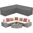 thumbnail image 2 of Heavy Duty Patio Sectional Sofa Cover Outdoor Furniture Cover Waterproof Grey V-100"*33.5"*31", 2 of 5