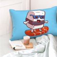 thumbnail image 4 of Cauagu Sushi Salmon Surfing Print Pillow Covers with Envelope Closure,1PC Pillow Cases Decorative Pillow Case for Bed & Couch, Pillows Not Included-16"x24", 4 of 6
