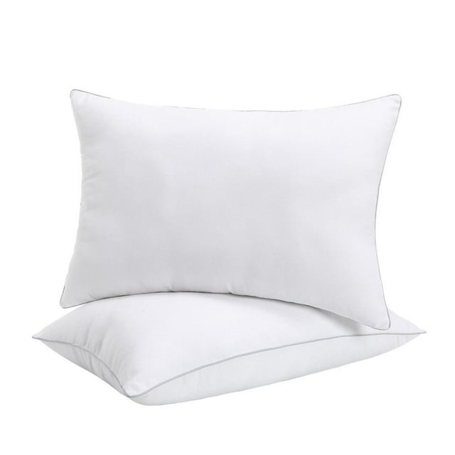 Hotel Comfort 2 Pack Pillows - 300 Thread Count 100% Egyptian Cotton Cover - King
