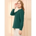 thumbnail image 4 of AllegK Dde San Patricio profesional Blusas de gade manlarcon cuello alto elegante pamujer De color verde oscuro XS, 4 of 6