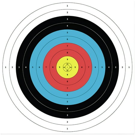 BESTSKY 10Pcs Targets Paper Standard Archery 60cm(23.6 inch) 10 Self Adhesive Shooting Target Bow and Arrow Targets for Hunting & Shooting Gun Pistol Air Rifle Bb Gun Airsoft