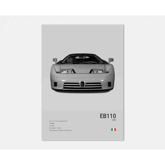 Pop-póster de coche deportivo francés en blanco y negro, Estética de lujo, Impresión de lienzo Chiron para arte de pared, decoración de la habitación del garaje del hogar