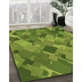 thumbnail image 3 of Ahgly Company Machine Washable Indoor Square Transitional Pistachio Green Area Rugs, 6' Square, 3 of 7