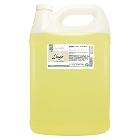 GreenHealth Sage Essential Oil 128 fl oz (1 Gallon) Plastic Jug with Cap
