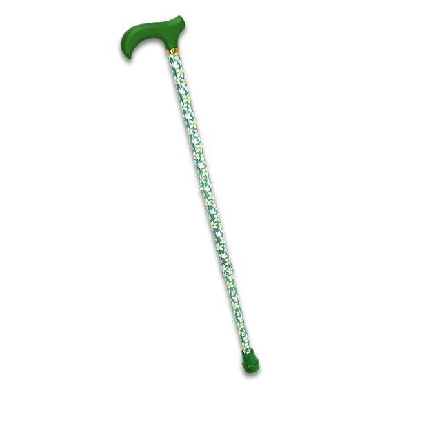 Harvy Canes Aluminum Adjustable Derby Prints Walking Cane 30"39