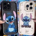 thumbnail image 2 of Funda Blanda De Dibujos Animados De Disney Stitch Para Iphon, 2 of 6