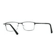 thumbnail image 4 of Mens 90s Designer Thin Metal Rim Rectangular Reading Glasses Gunmetal +3.0, 4 of 4