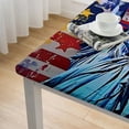 thumbnail image 5 of HAOXIT 4th of July Square Tablecloth Fitted, Statue of Liberty Design Justice Liberty Print Elastic Edged Polyester Fitted Table Cover for Kitchen Dinning Party Wedding ,Fit Square Table  40*40, 5 of 8