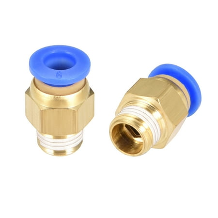 

8 Pcs 1/8 G Male Straight Thread 6mm Push In Joint Connector Quick Fitting