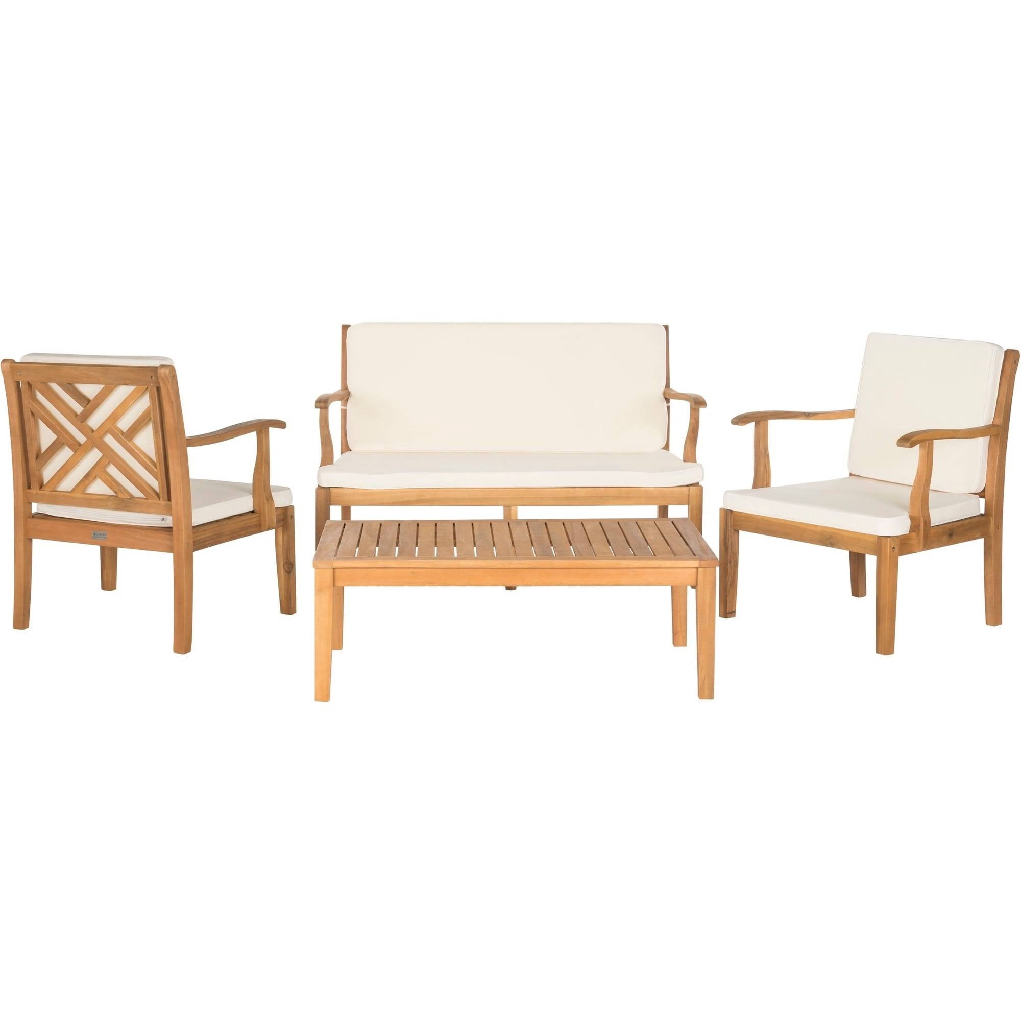 Safavieh Bradbury 4-Piece Outdoor Living Set, Multiple Colors