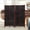 Black with Red Frame, variant on Roundhill Furniture Inkwell 4-Panel Bamboo Room Divider, Folding Portable Partition Screen, Black with Red Frame