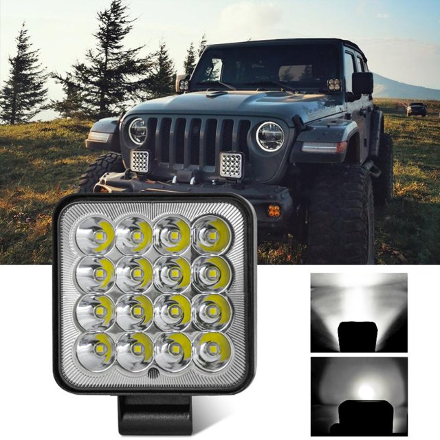 Luz De Trabajo Led Cuadrada Impermeable Luces De Conducción Todoterreno Para Camiones Tractores 3.3In 160W Advancent VI012436-01