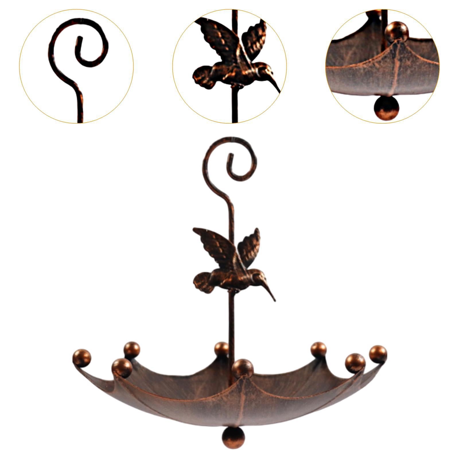 koolsoo Hanging Bird Bath Bird Feeder Tray Feeding Station Outdoor with Hook Water Bowl for Attracting Birds Lawn Railing Fence Porch